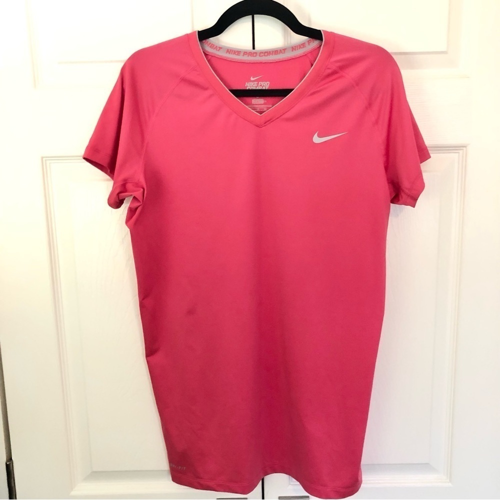 Pink Nike Pro Combat Dri Fit Shirt Size XL